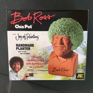 Bob Ross Chia Pet Handmade Planter